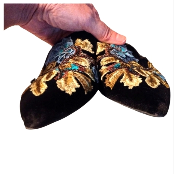 Jeffrey Campy Embroidered Claes Black Velvet - Picture 3 of 11